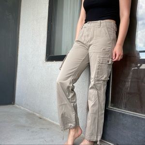 Nike Tan Cargo Pocketed Pants w/ Adjustable Ties